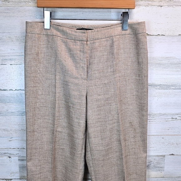 Lafayette 148 NY Women Menswear Virgin Wool Blend Dress Pants 12 Tan Lightweight - Picture 6 of 12
